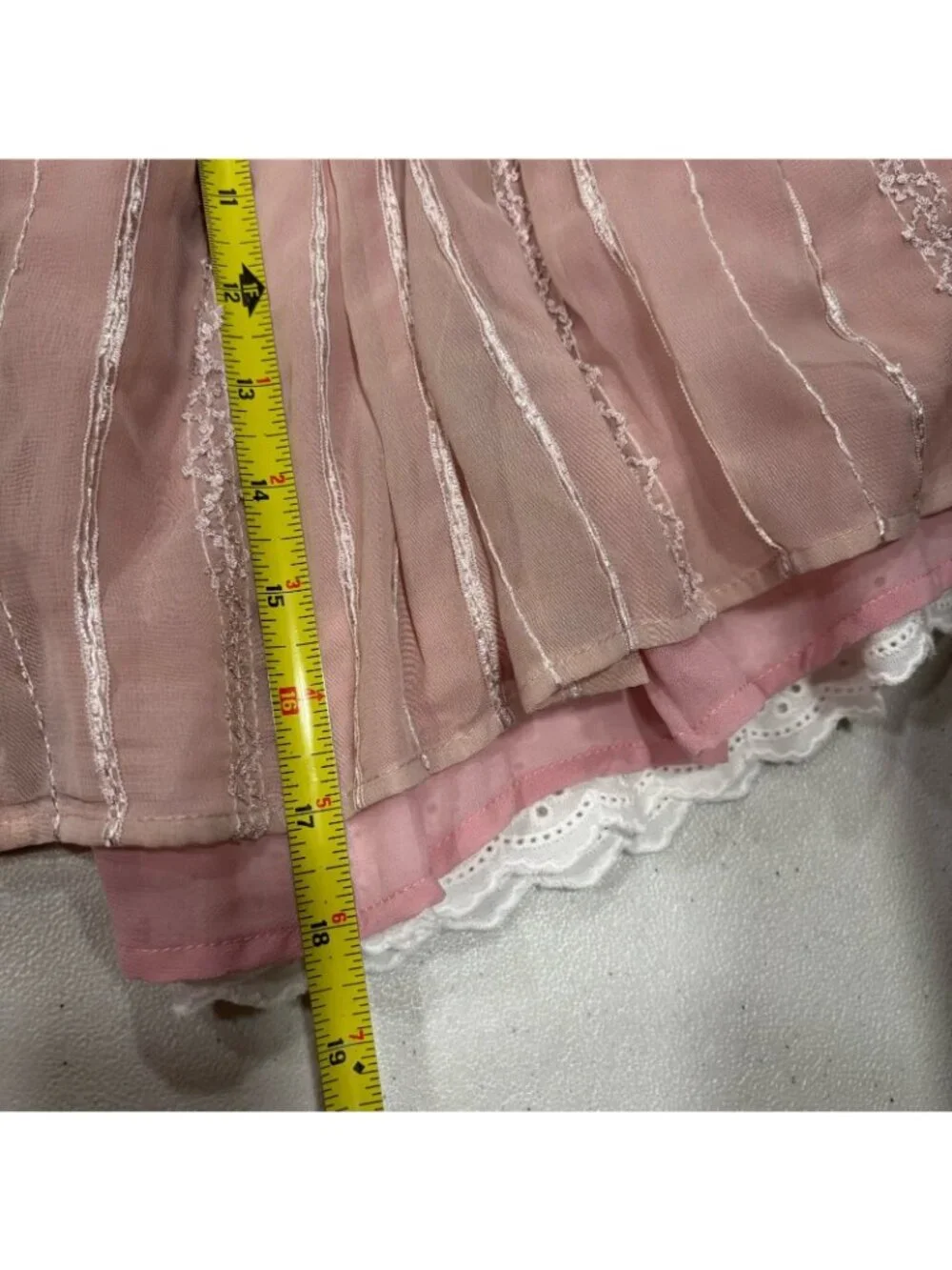 Love And Grow Pink Layered Dress Smocking Back Bow Tie Size 4T